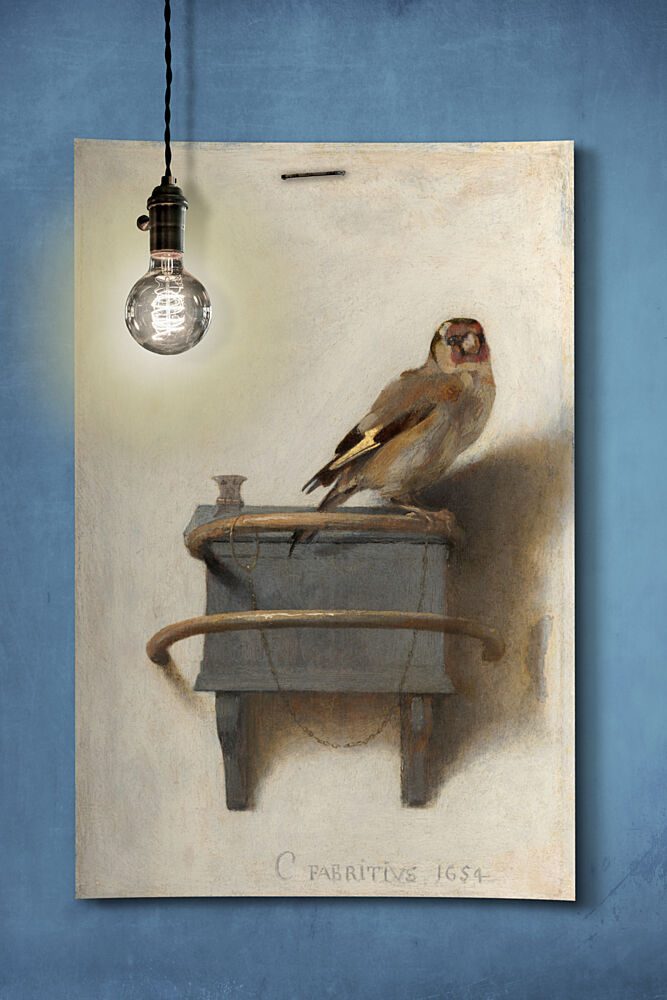 Goldfinch and Warm Light art print by Marja van den Hurk for $57.95 CAD