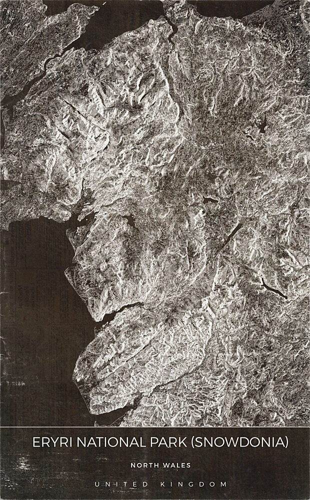Snowdonia Mountain Topography art print by Nicholas for $57.95 CAD