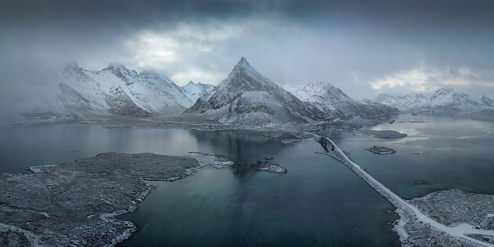Dramatic Arctic Fjord Road art print by Marc van Oostrum for $57.95 CAD