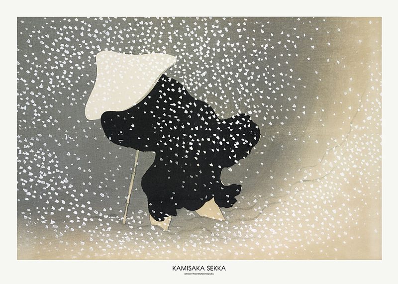Snow from Momoyogusa art print by Kamisaka Sekka for $57.95 CAD