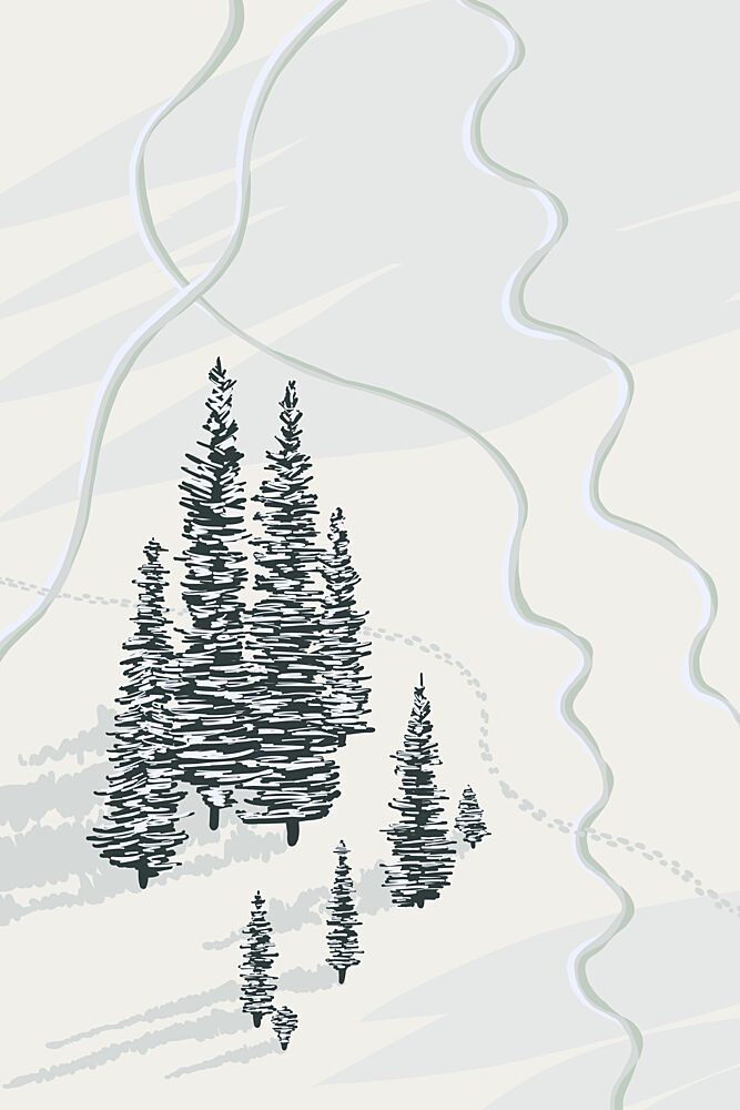Snowy Forest Pines art print by Alexandra Weise for $57.95 CAD