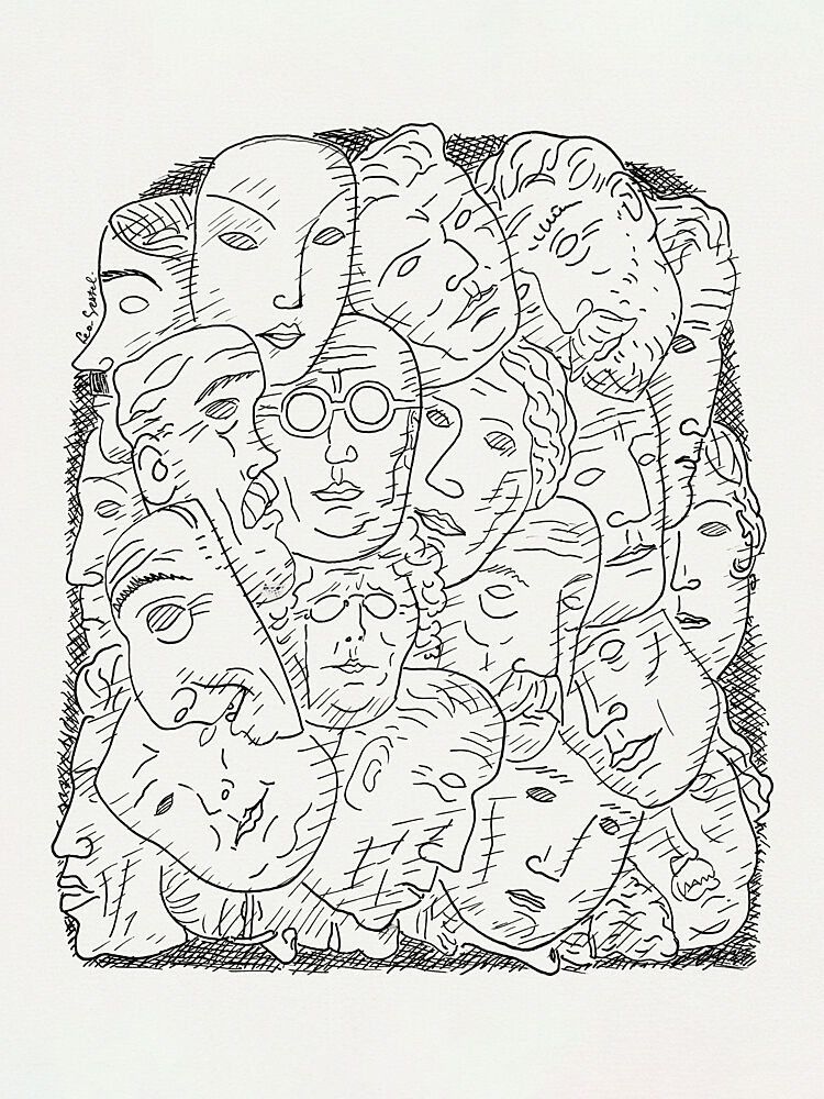 Maskers art print by Leo Gestel for $57.95 CAD