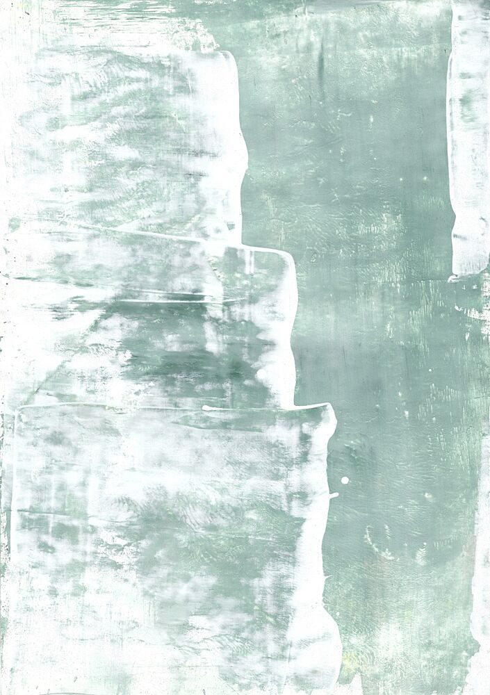 Soft Green Abstract Layers art print by Annick for $57.95 CAD