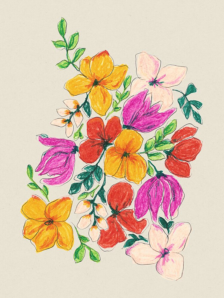 Vibrant Floral Bloom art print by Alexandra Weise for $57.95 CAD