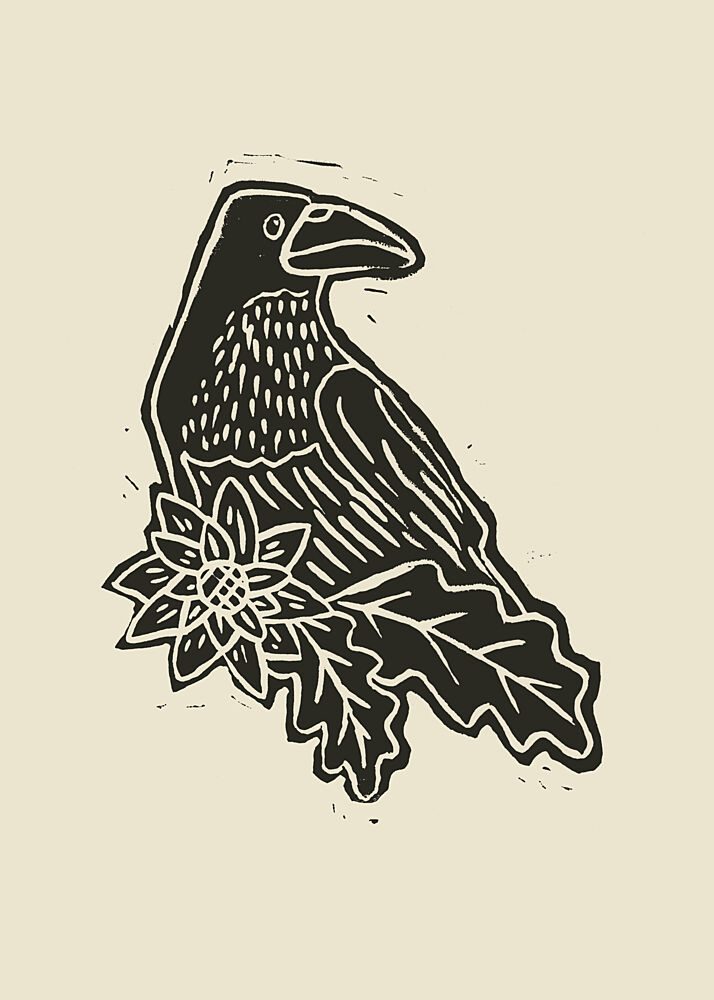 Graphic Raven Bloom art print by Alexandra Weise for $57.95 CAD