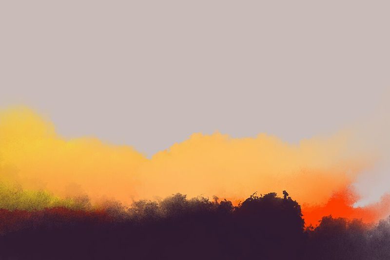 Vibrant Sunset Landscape art print by Josie George for $57.95 CAD