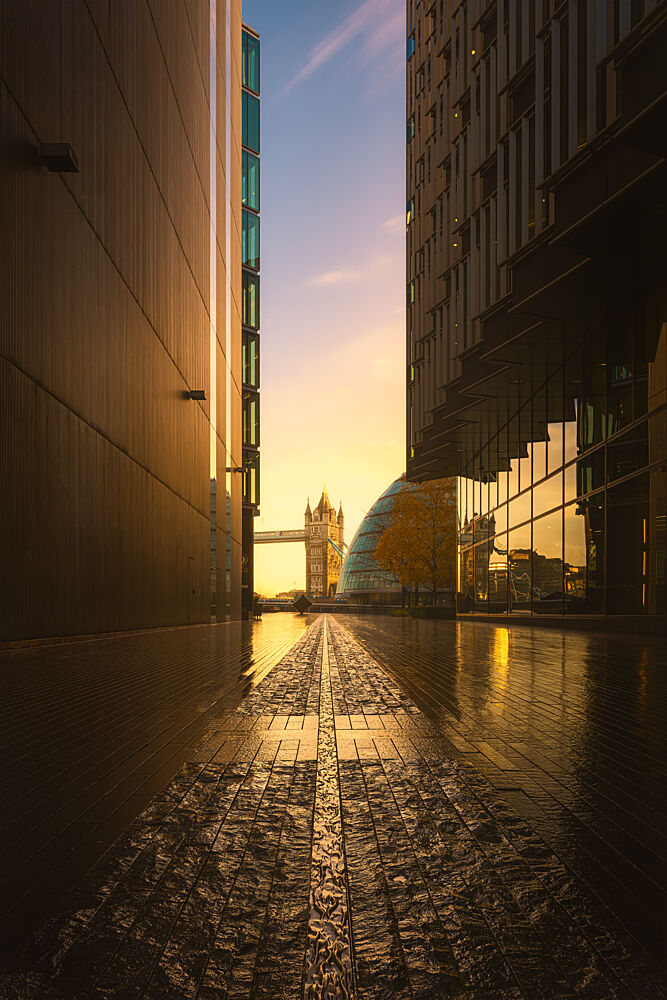 Golden Hour Tower Bridge art print by Oscar Perez Nieto for $57.95 CAD