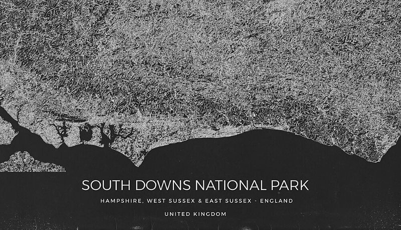 South Downs Coastal Map art print by Nicholas for $57.95 CAD
