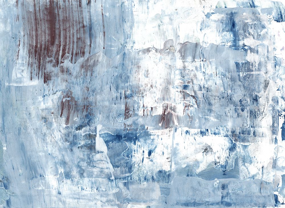 Abstract painting blue Concrete structure mural art print by Annick for $57.95 CAD