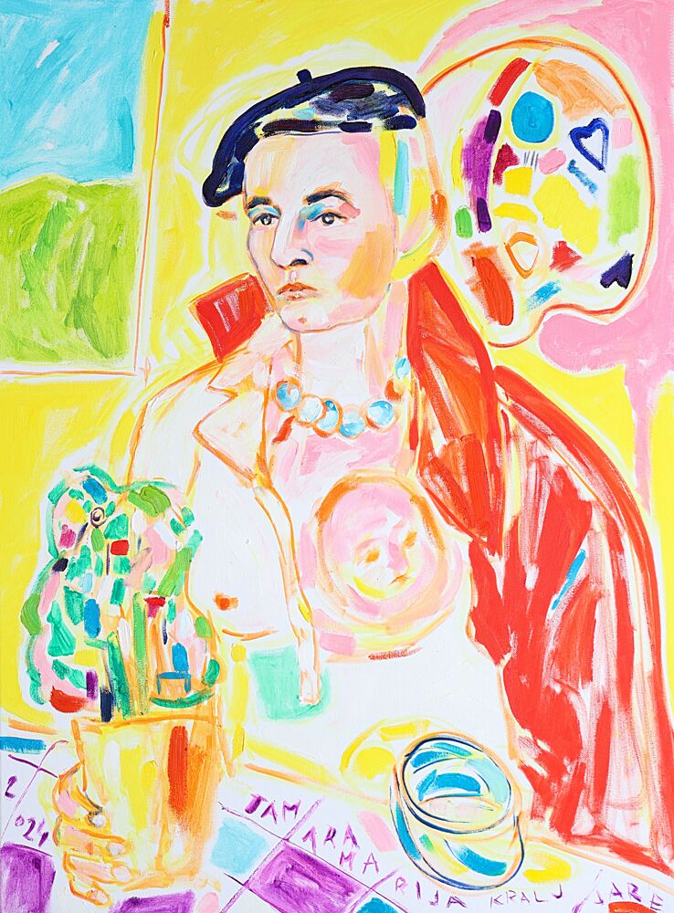 Vibrant Artist Portrait art print by Tamara Jare for $57.95 CAD