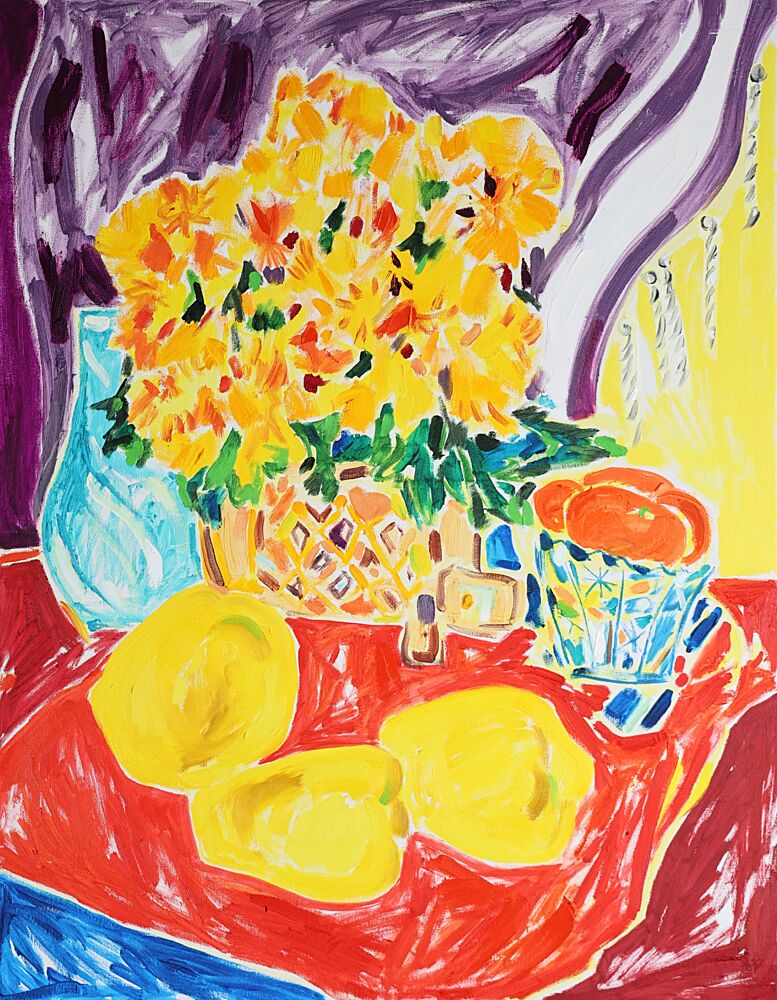Bright Flowers and Lemons art print by Tamara Jare for $57.95 CAD