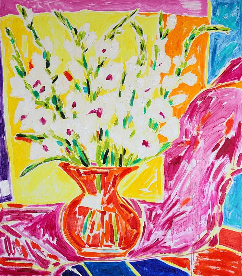 Vibrant Gladiolus Vase art print by Tamara Jare for $57.95 CAD