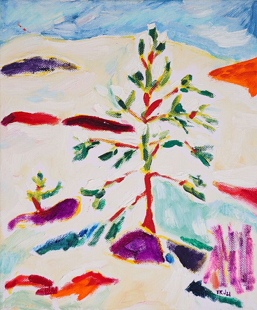 Colorful Winter Tree art print by Tamara Jare for $57.95 CAD