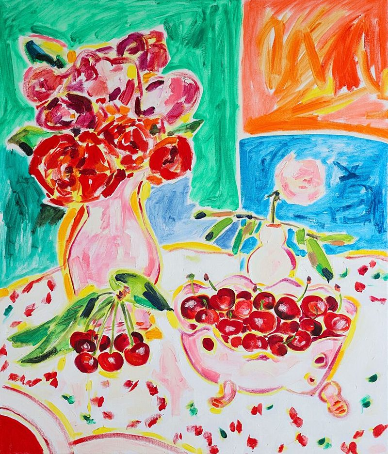 Vibrant Roses Fresh Cherries art print by Tamara Jare for $57.95 CAD