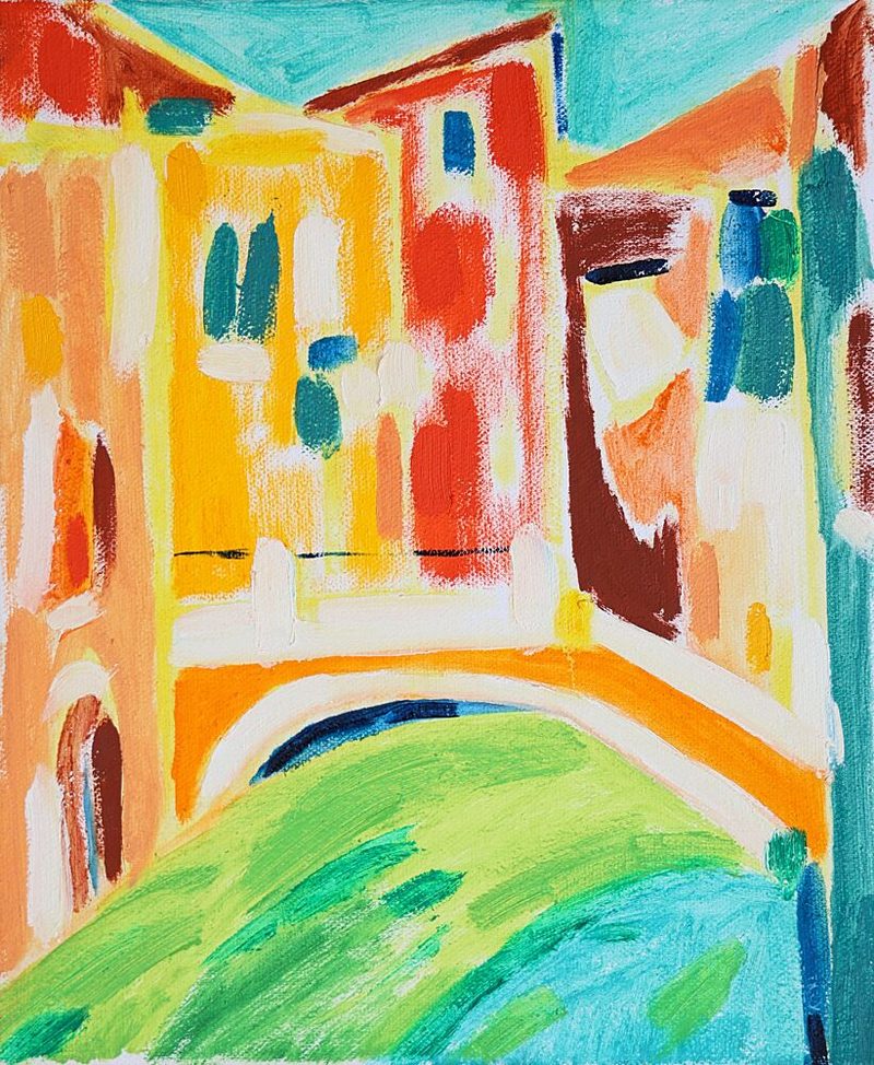 Vibrant Canal City art print by Tamara Jare for $57.95 CAD