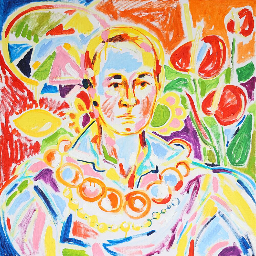 Vibrant Abstract Portrait art print by Tamara Jare for $57.95 CAD