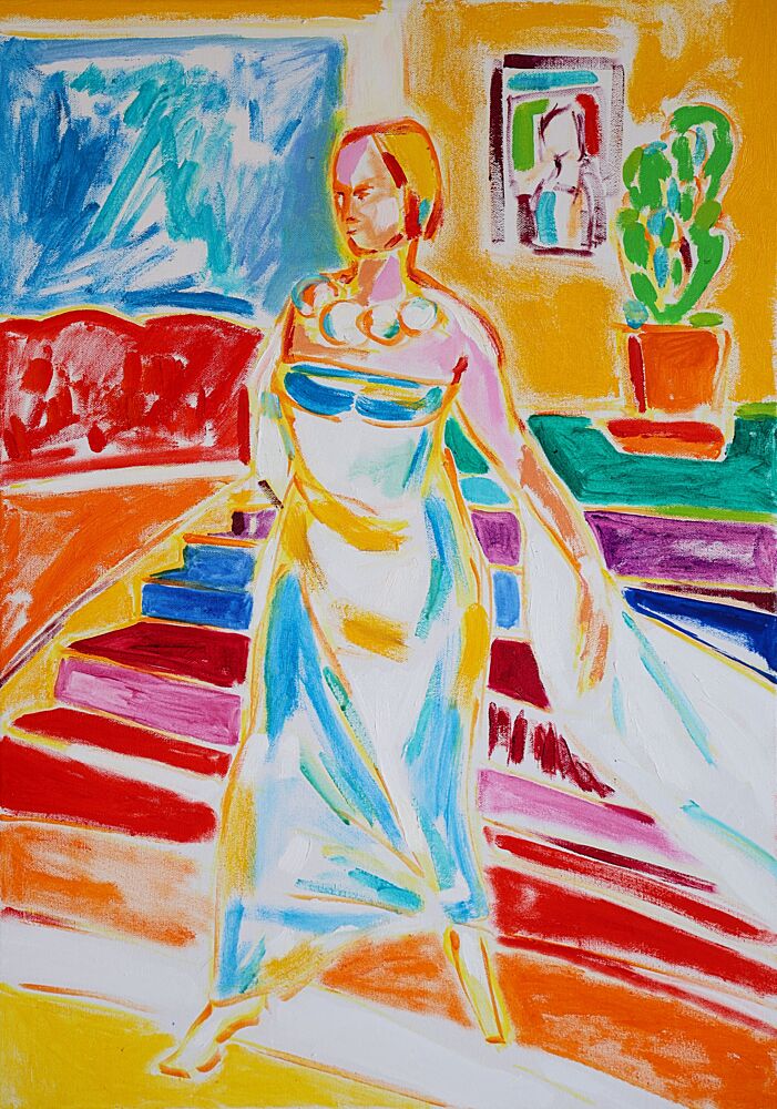 Self Portrait After Gerhard Richter, Tamara Jare, Oil on Canvas art print by Tamara Jare for $57.95 CAD