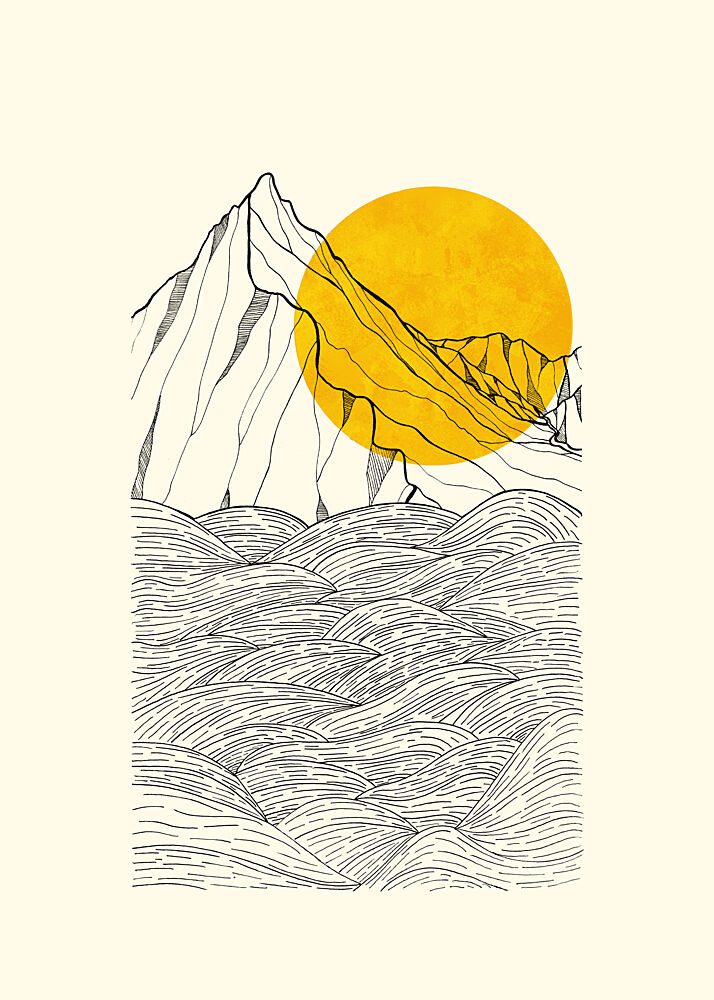 Golden Mountain Sun art print by Stephen Wade for $57.95 CAD