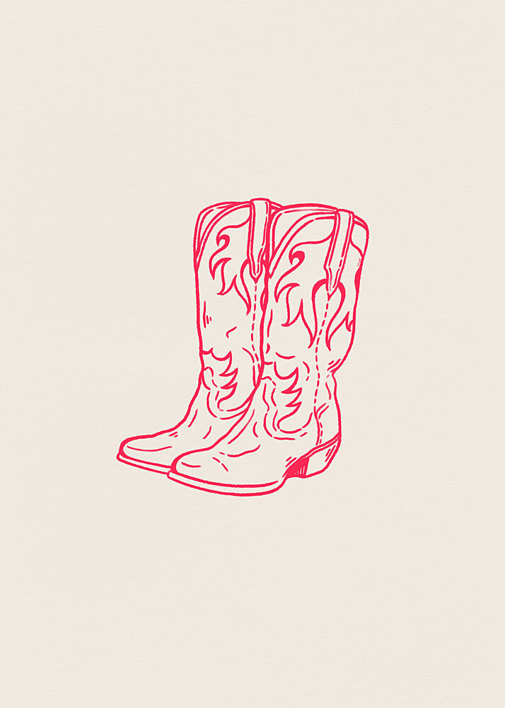 Pink Cowboy Boots art print by Tara Royle for $57.95 CAD
