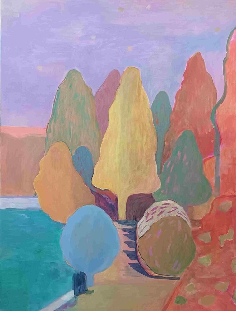 Dreamy Abstract Landscape art print by Iria Fernandez for $57.95 CAD