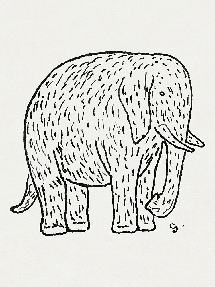 Elephant Ca. 18911941 Drawing in High Resolution by Leo Gestel art print by Leo Gestel for $57.95 CAD