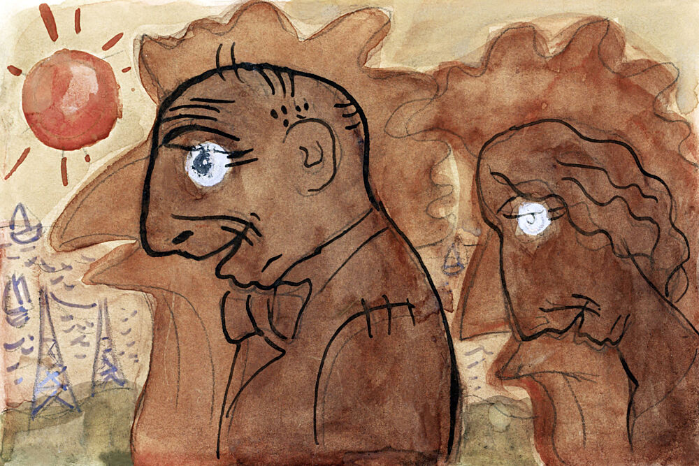 Caricature of Leo Gestel and His Wife Ca. 18911941 by Leo Gestel art print by Leo Gestel for $57.95 CAD