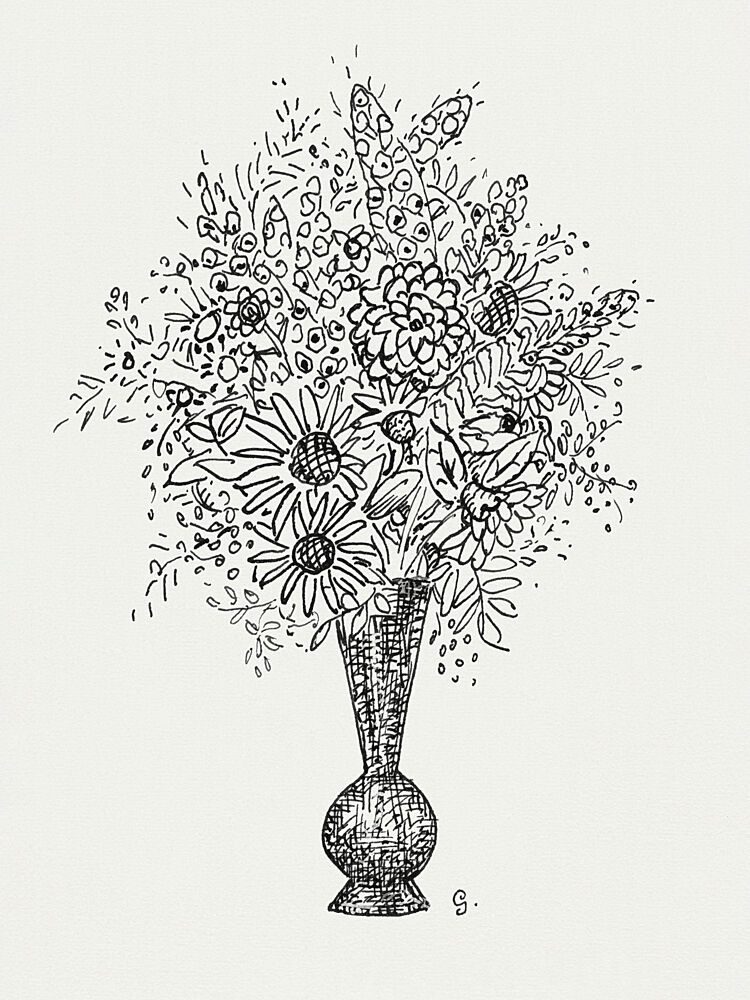 Flower Vase Ca. 18911941 Drawing in High Resolution by Leo Gestel. art print by Leo Gestel for $57.95 CAD
