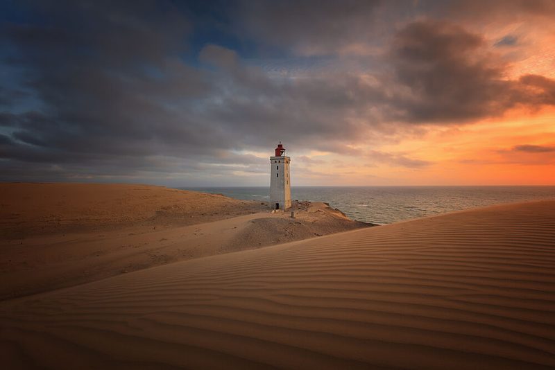 Lighthouse Dune Sunset art print by Dieter Weck for $57.95 CAD