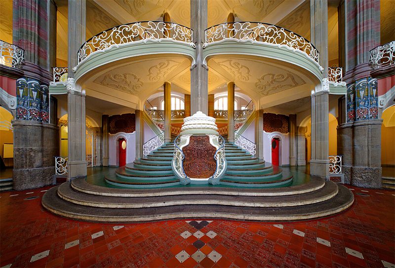 Grand Art Nouveau Staircase art print by Erhard Batzdorf for $57.95 CAD