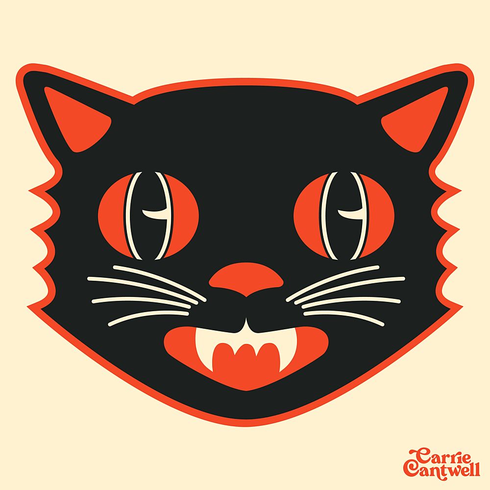 Scaredy Cat art print by Carrie Cantwell for $57.95 CAD
