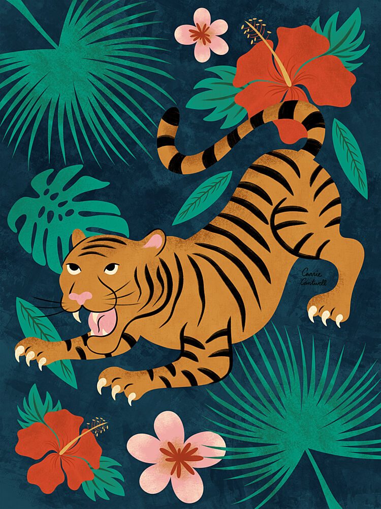Crouching Tiger art print by Carrie Cantwell for $57.95 CAD