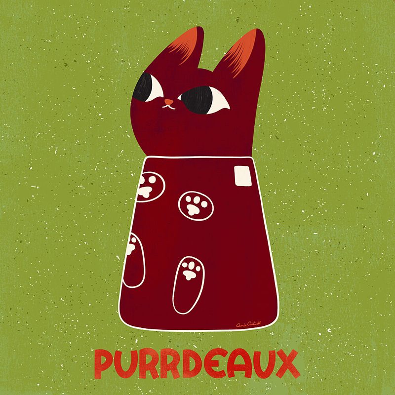 Purrdeaux art print by Carrie Cantwell for $57.95 CAD