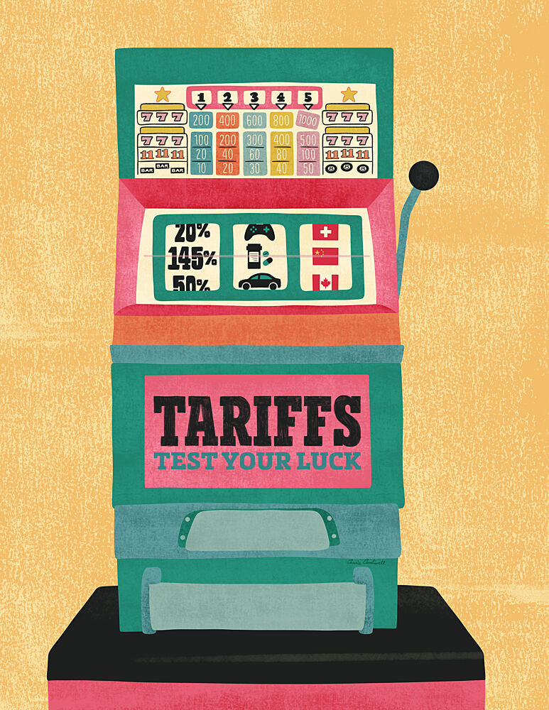 Slot Machine Tariffs art print by Carrie Cantwell for $57.95 CAD