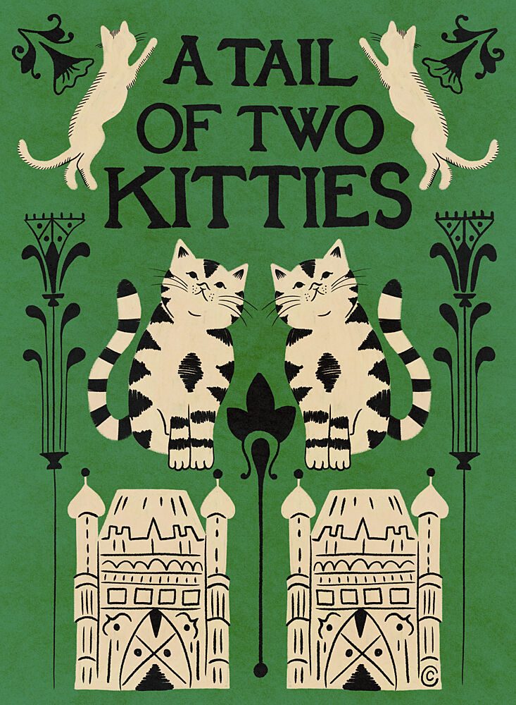 A Tail of Two Kitties art print by Carrie Cantwell for $57.95 CAD