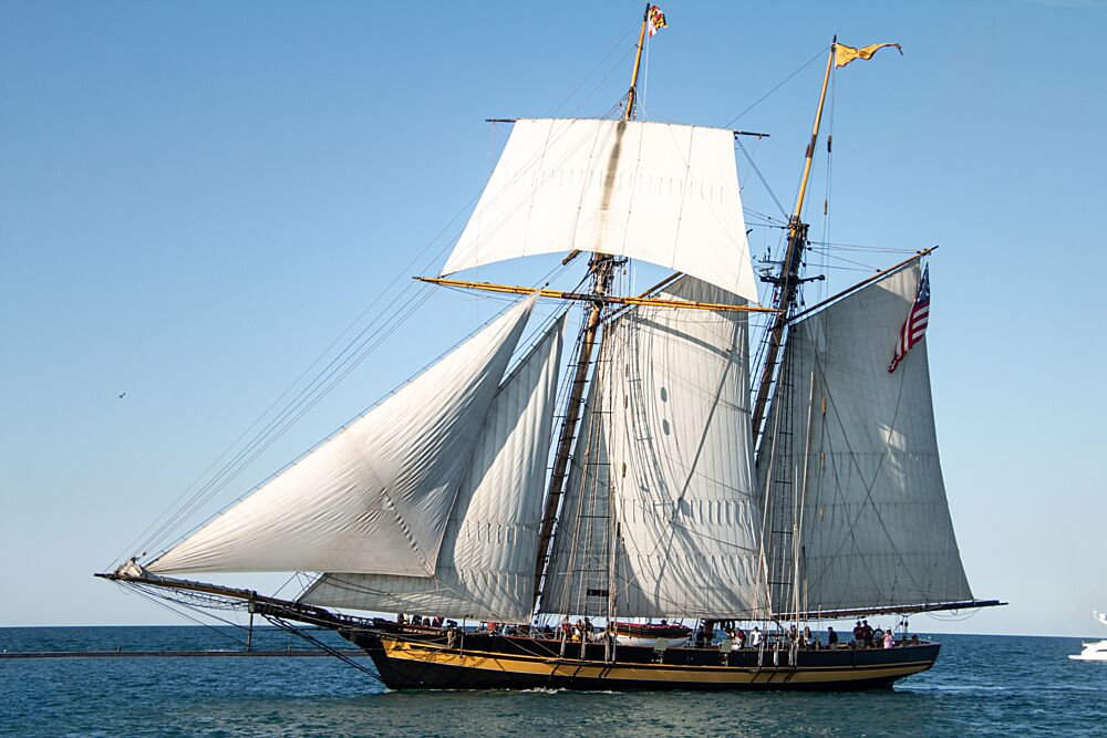 Historic Tall Ship Sailing art print by GuruShots for $57.95 CAD