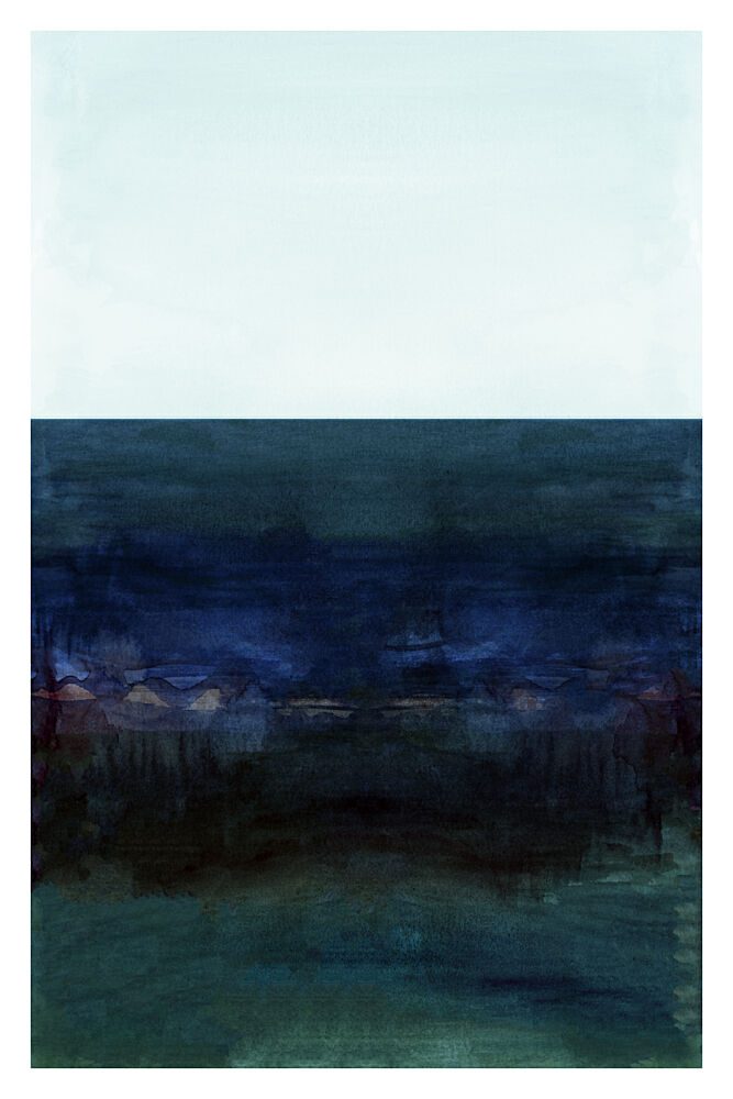 Abstract Blue Horizon art print by Cartissi for $57.95 CAD