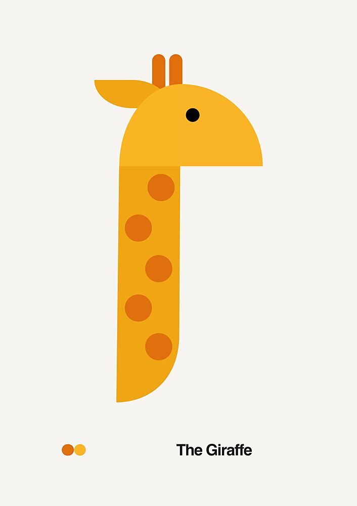 Minimalist Giraffe art print by David Vineis for $57.95 CAD
