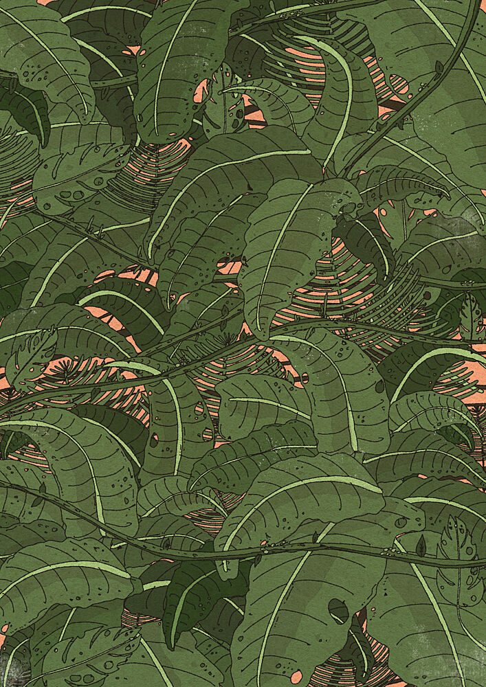 Lush Jungle Leaves art print by Nicholas for $57.95 CAD
