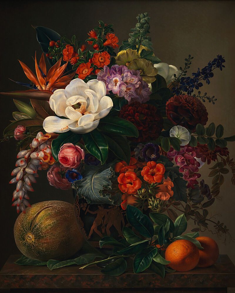 A Vase with Flowers art print by Johan Laurentz Jensen for $57.95 CAD