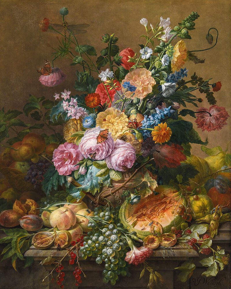 Flowers art print by Dominicus Gottfried Waerdigh for $57.95 CAD