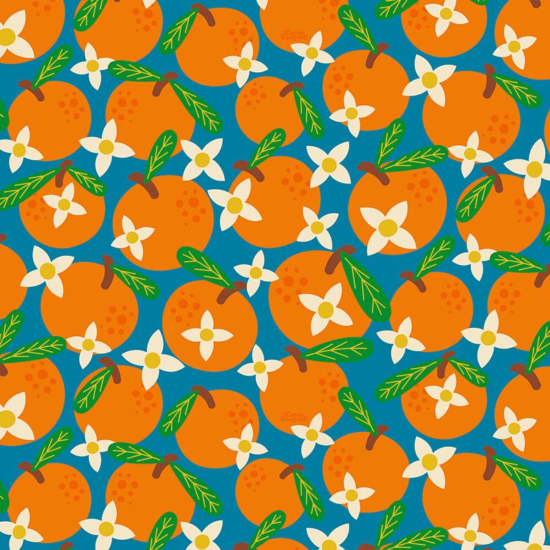 Organic Oranges art print by Carrie Cantwell for $57.95 CAD