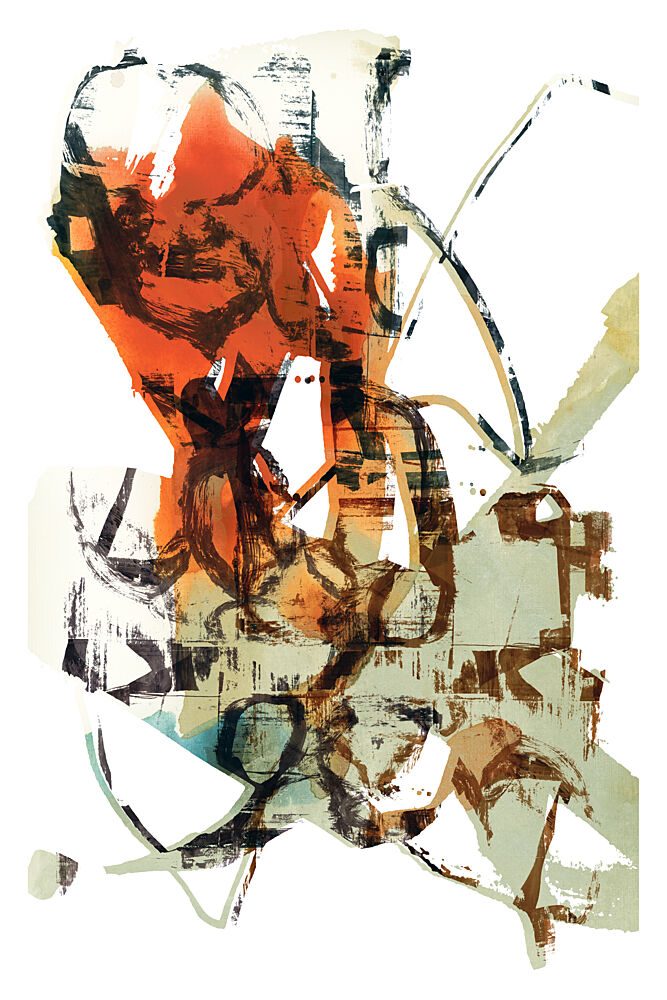 Dynamic Orange Abstract art print by Cartissi for $57.95 CAD