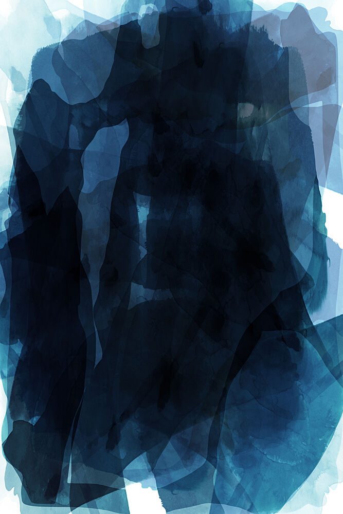 Abstract Blue Layers art print by Cartissi for $57.95 CAD