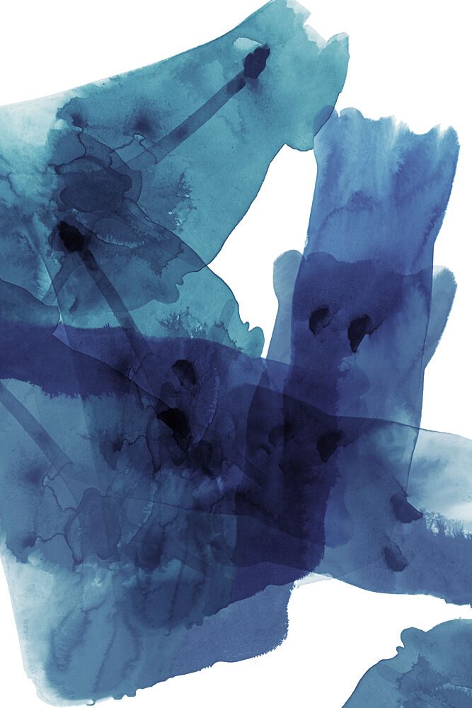 Fluid Blue Abstract Wash art print by Cartissi for $57.95 CAD