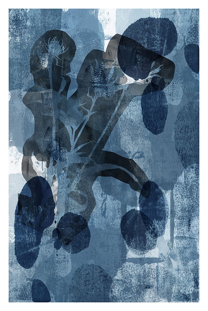 Indigo Dance Botanical art print by Cartissi for $57.95 CAD