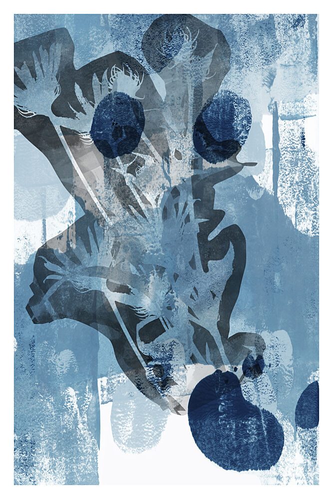 Abstract Indigo Botanicals art print by Cartissi for $57.95 CAD