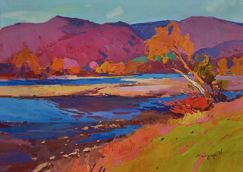 Vibrant Autumn River art print by Alexander Shandor for $57.95 CAD