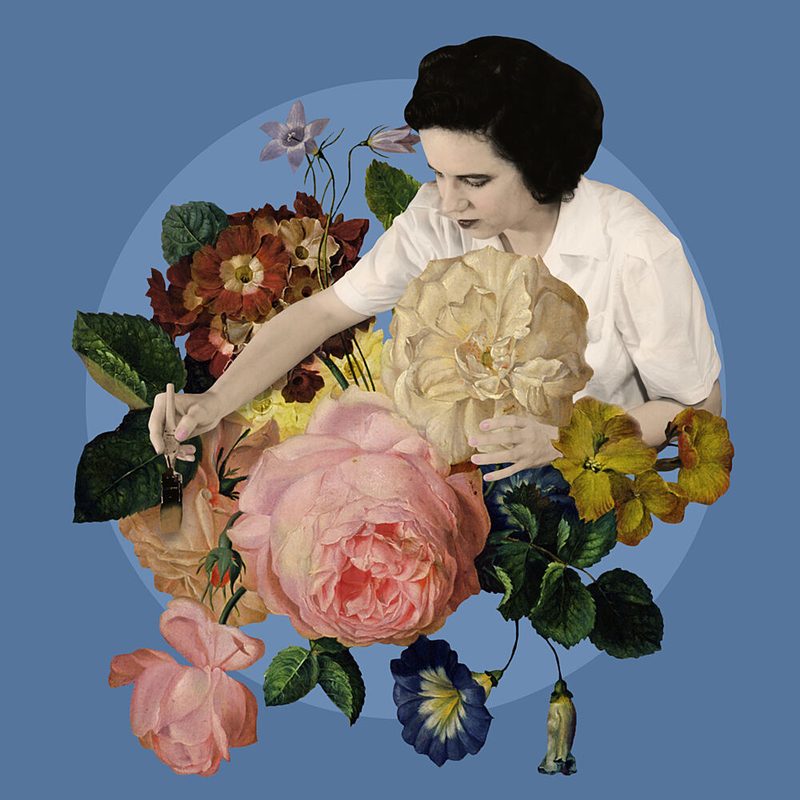 Woman and Vintage Blooms art print by Marja van den Hurk for $57.95 CAD