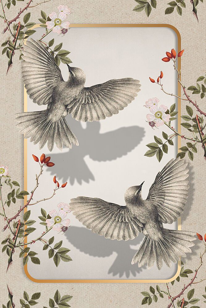 Vintage Botanical Birds art print by Marja van den Hurk for $57.95 CAD