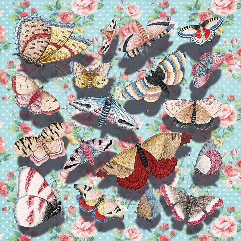 Vintage Butterfly Garden art print by Marja van den Hurk for $57.95 CAD